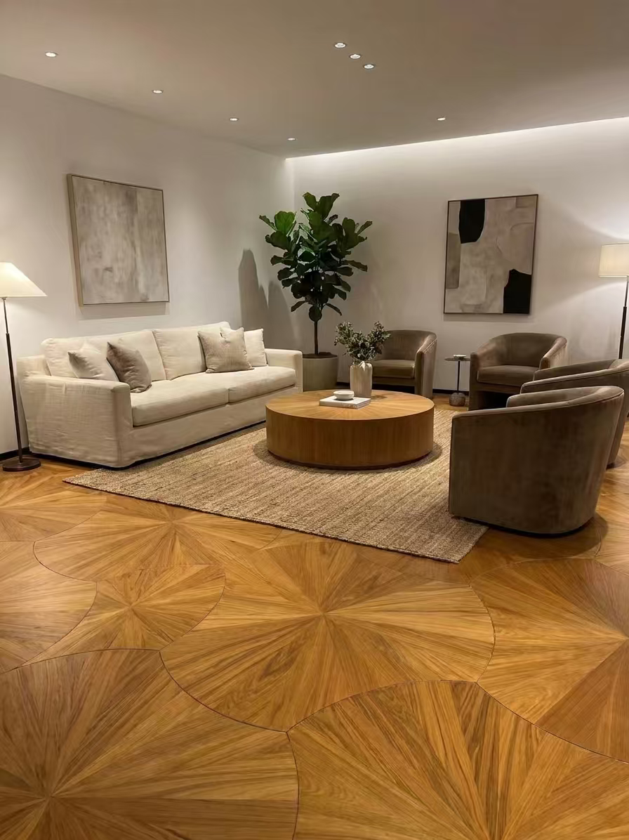 Lotus Leaf Parquet — Burmese Teak