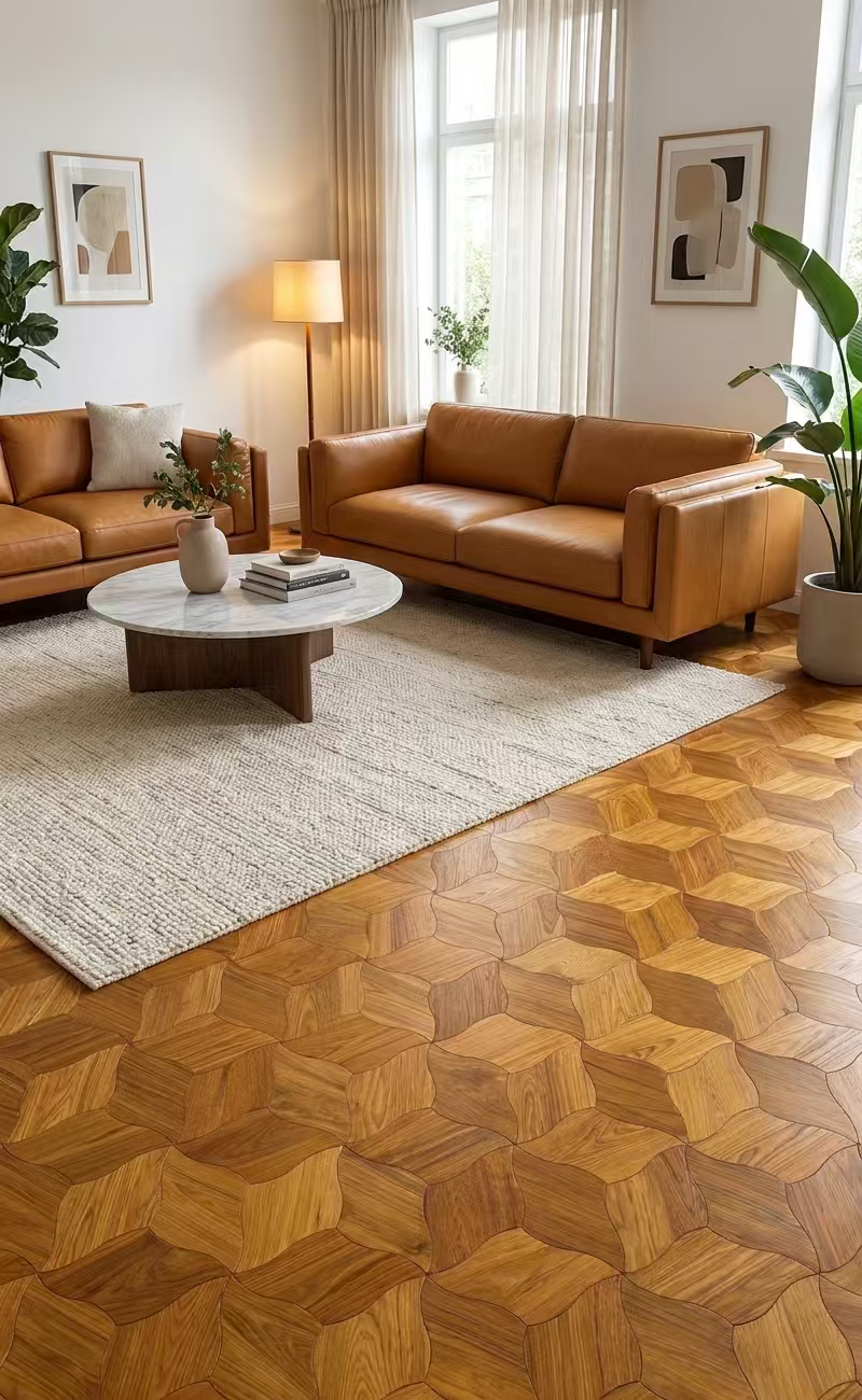Small Leaf Parquet — Burmese Teak