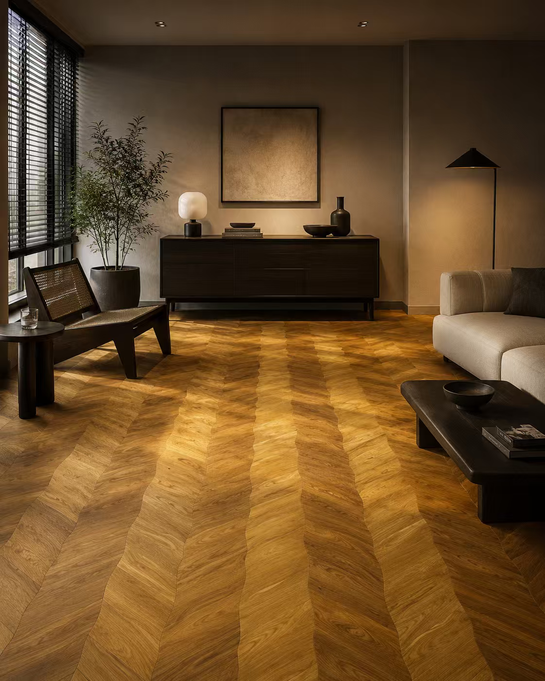 Large Leaf Parquet — Burmese Teak