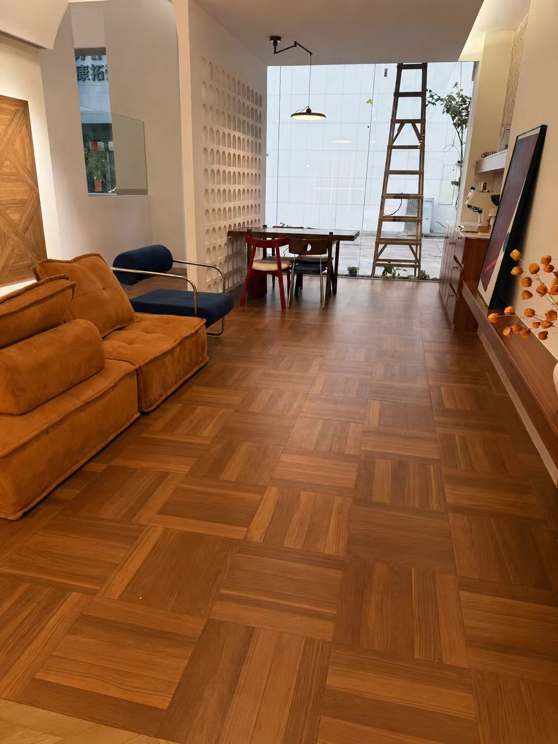 Swastika Geometric — Walnut